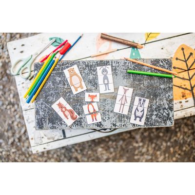 BeWooden Puzzle Hlava, tělo, nohy - Lišárna