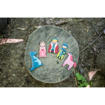 BeWooden Dřevěná magnetka Království - sada 5 ks
