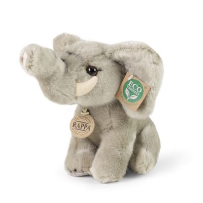 Rappa Plyšový slon sedící 18 cm  ECO-FRIENDLY
