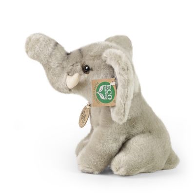 Rappa Plyšový slon sedící 18 cm  ECO-FRIENDLY