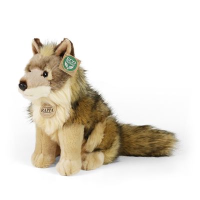 Rappa Plyšový kojot/vlk sedící 24 cm ECO-FRIENDLY