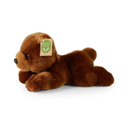 Rappa Plyšový medvěd hnědý ležící 20 cm ECO-FRIENDLY