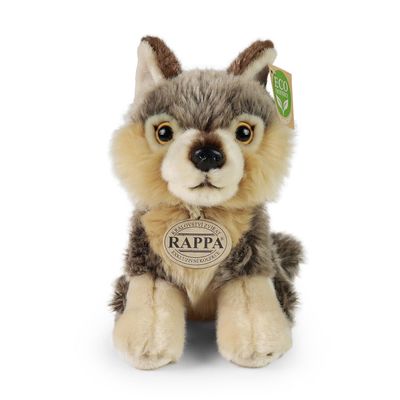 Rappa Plyšový vlk sedící 18 cm ECO-FRIENDLY