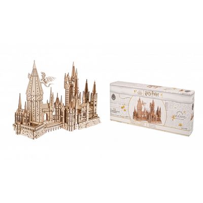 Ugears 3D dřevěné mechanické puzzle Hrad Bradavice, Harry Potter