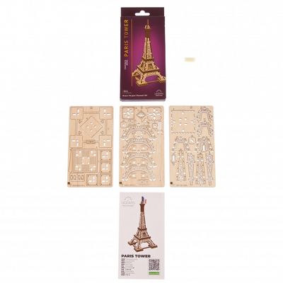 Ugears 3D dřevěné mechanické puzzle Eiffelova věž