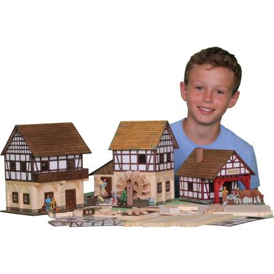 Walachia Dřevěná slepovací stavebnice Hrázděný špýchar