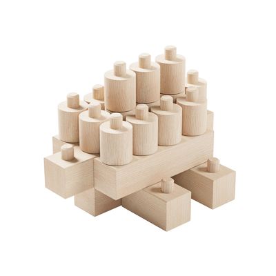 Walachia Dřevěná skládací stavebnice Construct easy 46 dílů