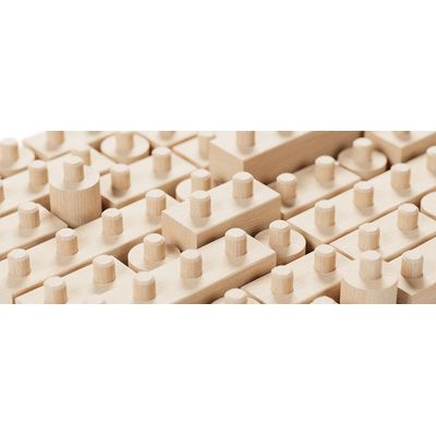 Walachia Dřevěná skládací stavebnice Construct easy 46 dílů