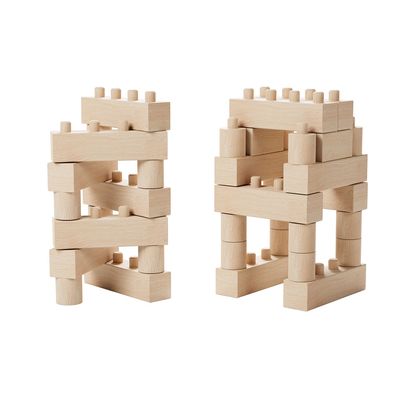Walachia Dřevěná skládací stavebnice Construct easy box 138 dílů