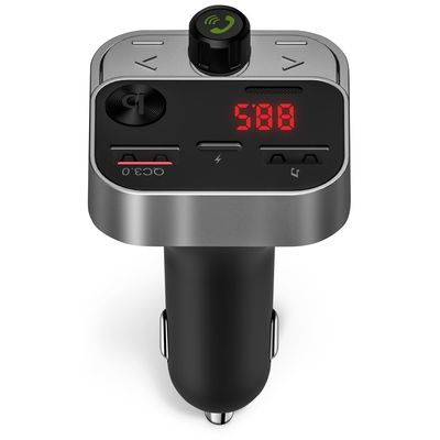 CONNECT IT InCarz Bezdrátový FM transmitter, 2x USB-A + 1x USB-C, ANTRACITOVÝ