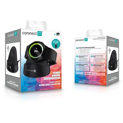 CONNECT IT WatchCharger bezdrátová nabíječka kompatibilní se Samsung, černá