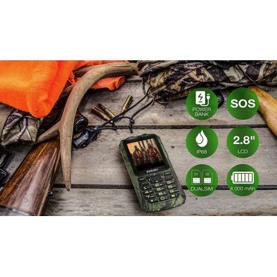 EVOLVEO StrongPhone Z6 lovecká kamufláž