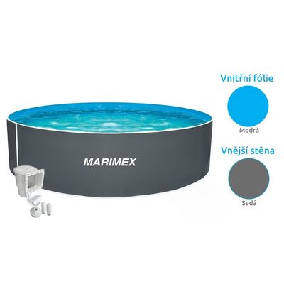 Marimex Bazén Orlando 3,05 x 0,91 m ŠEDÁ, bazén, fólie, skimmer (10303042)