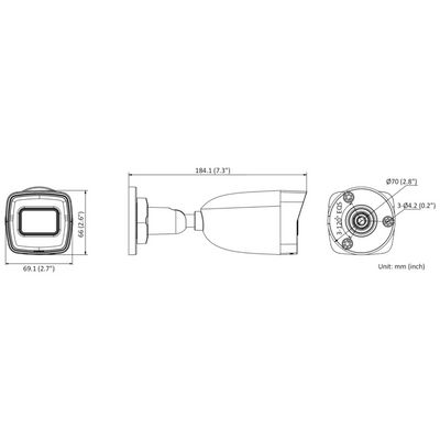 HiLook Powered by HIKVISION IP kamera IPC-B180HA-LU/ Bullet/ 8Mpix/ 2.8mm/ Smart Hybrid Light/ Motion detection 2.0/ H.265+/ IP67/