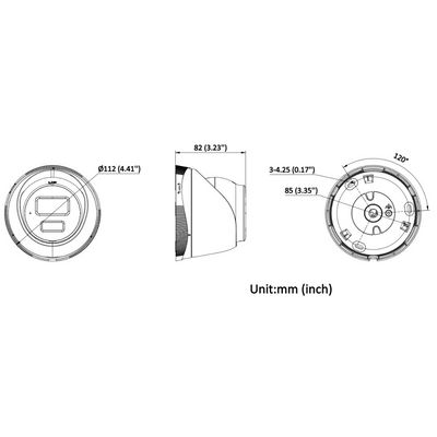 HiLook Powered by HIKVISION IP kamera IPC-T280HA-LU/ Turret/ 8Mpix/ 2.8mm/ Smart Hybrid Light/ Motion detection 2.0/ H.265+/ IP67/