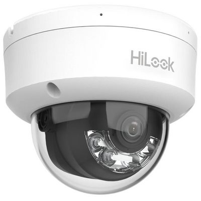 HiLook Powered by HIKVISION IP kamera IPC-D180HA-LU/ Dome/ 8Mpix/ 2.8mm/ Smart Hybrid Light/ Motion detection 2.0/ IP67/ IK08/ LED