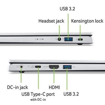 ACER Extensa 15 Pure Silver (EX215-34-39XB) (NX.EHNEC.003)