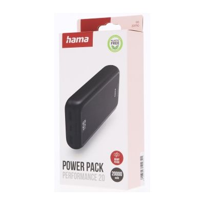 Hama Performance 20, powerbanka 20000 mAh, 3 A, výstup: 1x USB-C, 2x USB-A, LED displej