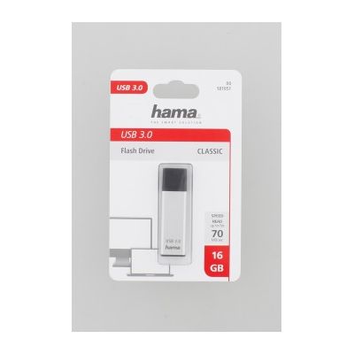 Hama FlashPen Classic, USB 3.0, 16 GB, 40 MB/s, stříbrný