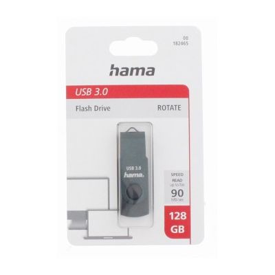 Hama USB 3.0 Flash Drive Rotate, 128 GB, 70 MB/s, petrolejová modrá