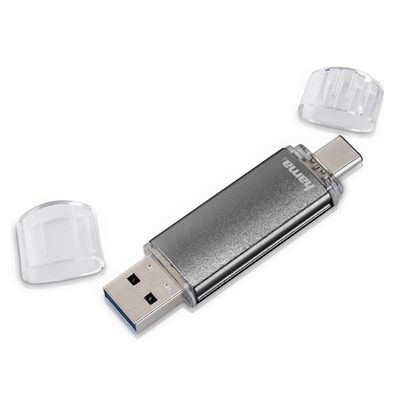 Hama flashPen Laeta Twin 32 GB 10 MB/s, šedá