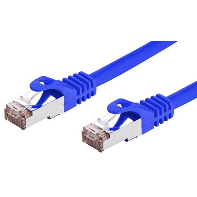 Kabel C-TECH patch cord Cat6, FTP, modrý, 0,25m