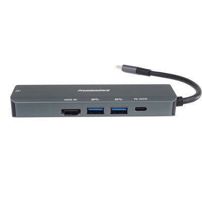USB-C na HDMI + 2x USB3.2 + PD 100W+ RJ45 10/100/1000Mbps adaptér