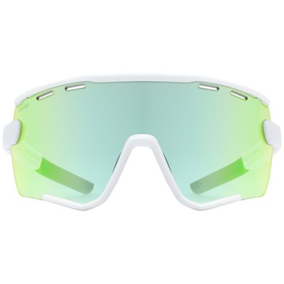 Sluneční brýle UVEX SPORTSTYLE 236 SET WHITE MAT / MIRROR GREEN (CAT. 2) + CLEAR (CAT. 0) - rozbalené / použité
