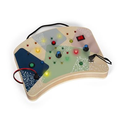 small foot Motorická deska s LED světly a vypínači