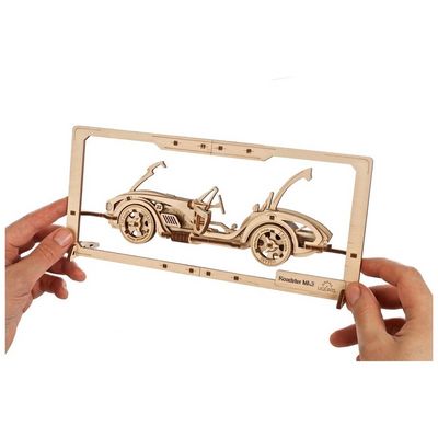Ugears 2,5D dřevěné mechanické puzzle Roadster MK3