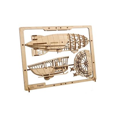 Ugears 2,5D dřevěné mechanické puzzle Vzducholoď Zeppelin