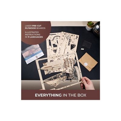 Ugears 2,5D dřevěné mechanické puzzle Vzducholoď Zeppelin