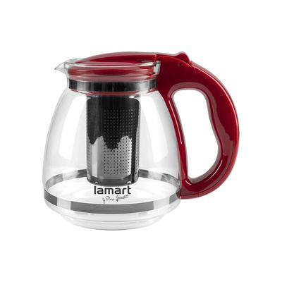Lamart LT7074 Konvice na čaj VERRE 1,5 l, červená