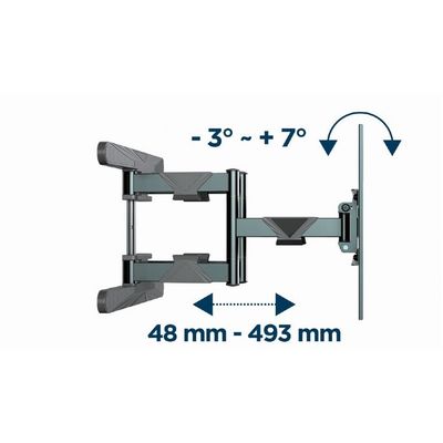 GEMBIRD Držák TV 37-80 (60kg), otočný a náklopný