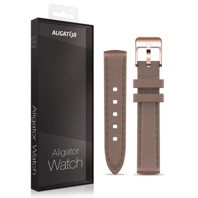 Náhradní řemínek ze syntetické kůže pro Aligator Watch Grace 16mm, cappuccino