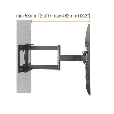 Brateck Výsuvný držák LPA69-463D pro TV 32-70 45kg polohovatelný nástěnný