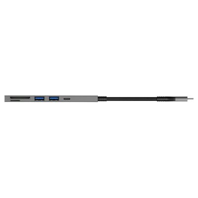 CONNECT IT CompactPRO USB-C hub + čtečka karet, (2xUSB-A 3.0, 1xUSB-C), externí, antracitový