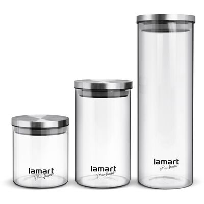 Lamart LT6025 3dílná sada skleněných dóz PEUT