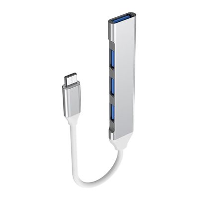 PremiumCord Hub USB-C na USB3.2 A + 3x USB2.0 A, hliníkové pouzdro