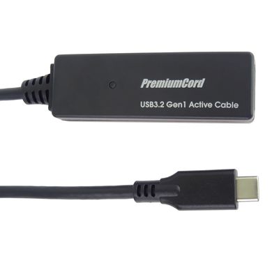 PremiumCord USB-C repeater a prodlužovací kabel Male-Female, 5Gbps 10m