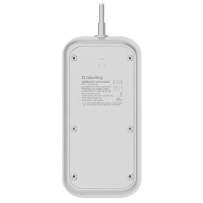 ColorWay Prodlužovací napájecí přívod, 6x zástrček, 3x USB-A, USB-C, 36W, kabel 2m
