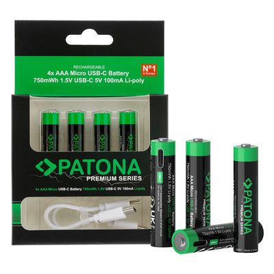 PATONA nabíjecí baterie AAA/LR03 Li-Pol 500mAh