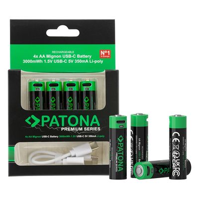 PATONA nabíjecí baterie AA/LR6 Li-Pol 2000mAh