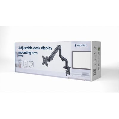 GEMBIRD Držák monitoru na stůl MA-DA1-02, naklápěcí, až do 32” a 8kg, černý