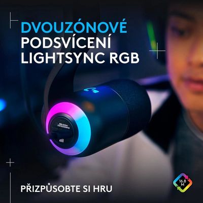 Logitech G Yeti GX Dynamic, černá