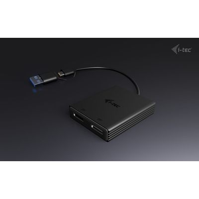 i-tec USB-A/USB-C Dual 4K DP Video Adapter