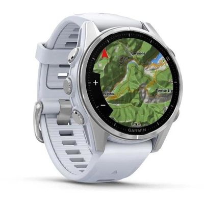 Garmin fenix® 8 – 43 mm, AMOLED, SIlver/Whitestone, silikonový řemínek