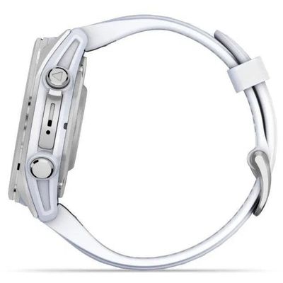 Garmin fenix® 8 – 43 mm, AMOLED, SIlver/Whitestone, silikonový řemínek