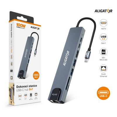 Aligator USB-C Hub 8v1
