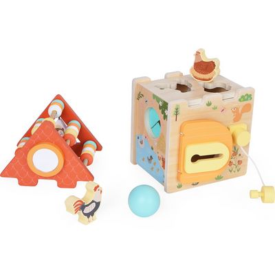2Kids Toys Motorická kostka Farma 2 v 1